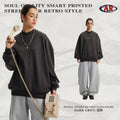 ARTIE Unisex Fall/Winter Brushed Loose Fit Crew Neck Side Pockets Hoodie - Warmth