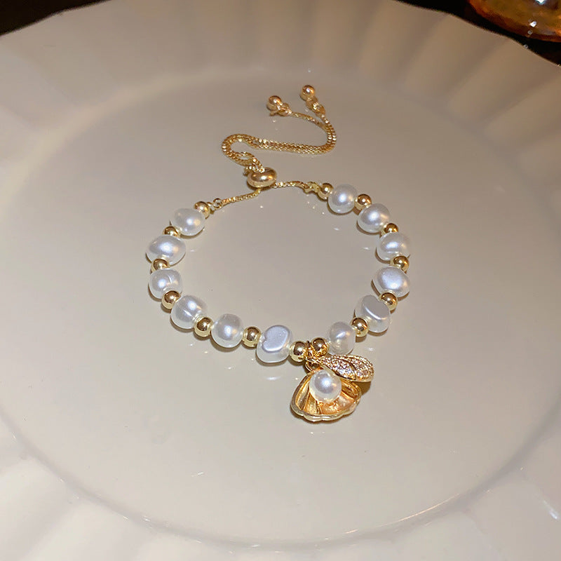 French Rhinestone Pearl Bee Bracelet - view 11