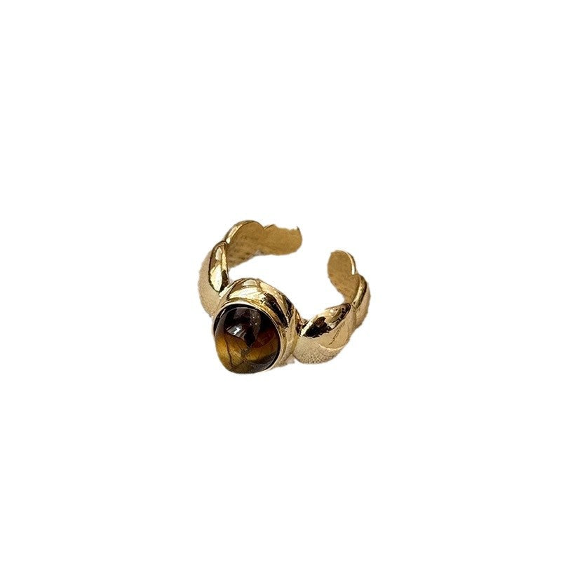 Vintage Tiger's Eye Open Ring - view 5