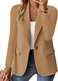 Women's Fall Long Sleeve Blazer + Cardigan 2026 | Layered Cardigan - Black