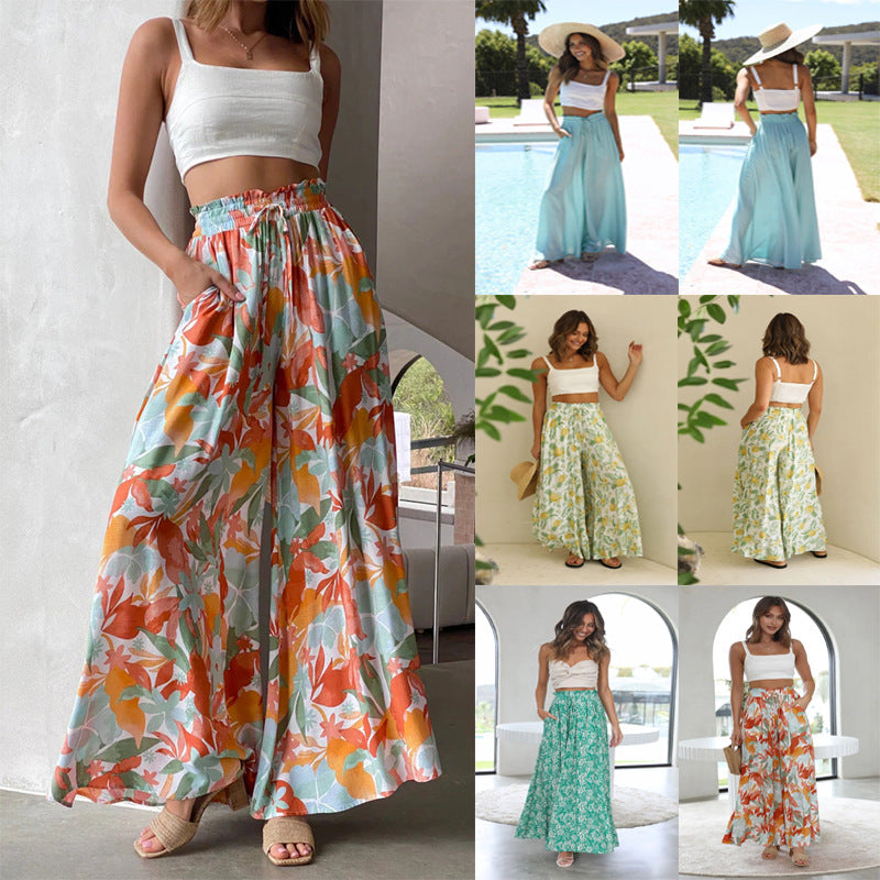 Spring-Summer Casual Fashion Loose Wide Leg Pants