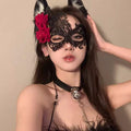 黑色花朵面具假面舞会装扮道具晚会年会半脸面具眼罩化妆之夜面罩