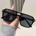 Big Frame Pair Bridge Women Sunglasses Premium New Western Fashionable Sunglasses UV-Proof Sun-Proof Men Sunglasses