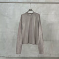 AR Men's Pure Cotton Washed Distressed Frayed Edge Loose Fit Crew Neck Long Sleeve T-Shirt
