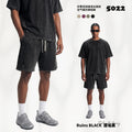 Streetwear 305g Washed Distressed Cotton Shorts