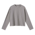 ARTIE Men's Fall/Winter Waffle 280G Washed Distressed Snow-Denim Long Sleeve T-Shirt
