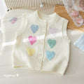 Girls' Heart Jacquard Knit Vest - Fall/Winter