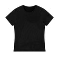 ARTIE Unisex American Retro Washed Distressed Washed Slim Fit Cropped Slimming Short Sleeve T-Shirt