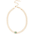 Retro Vintage Breeze Square Cubic Zirconia Chain Cutout Necklace Light Luxury Premium Clavicle Chain Fashionable Personality Necklace Women