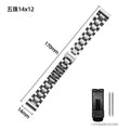 Unisex Steel Band Fits Tissot Western Day King Longines 5 Links Stainless Flat Opening Curved Precision Steel Band