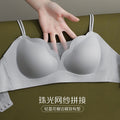 3397立体无痕网纱聚拢固定花瓣杯无钢圈内衣女调整型侧收美背文胸