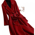 Fall-Winter Versatile Minimal Wool Mid-Length Long Jacket + Coat
