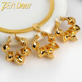 Western Fashionable New Asymmetric Twist Rotation Twist Creative Versatile Comb Pattern Wide Fit Necklace Earrings Set Wholesale