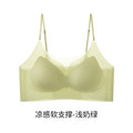 超薄透明凉感冰丝文胸无钢圈内衣防下垂可调节肩带无痕吊带内衣秋