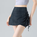 Summer Sporty Drawstring High Waist Skirt + Short Skirt + Pants