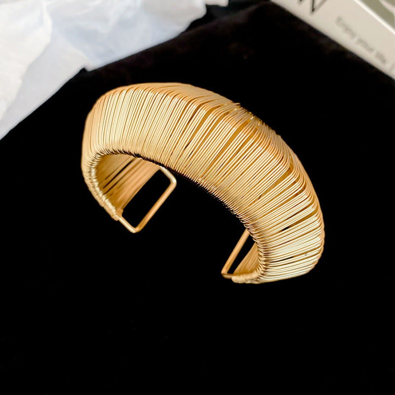 Geometric Multi-Layer Wrap Cuff Bracelet - view 10