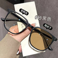 Anti-Blue-Light Photochromic Glasses Women Student Style Overseas Influencer Big Frame Prescription With Rx Trendy Bare Face Men Prescription Glasses