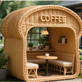 Outdoor leisure courtyard pavilion rattan bread shape pavilion deck outdoor balcony creative landscape ornaments