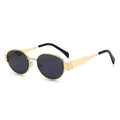 New Import Oval Round Sunglasses Amazon Hot Style Metal Trendy Glasses Fashionable Unisex Sun-Proof Sunshade Sunglasses
