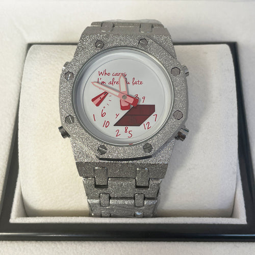 New Polygon Mens Watch Personality Graffiti Numbers Fashionable Digital Display Multifunction Glow Waterproof Watch Wholesale
