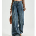 Fall Retro High Waist Loose Straight Leg Wide Leg Pants + Pants