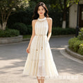 Women's Summer French Bohemian Dress + Camisole + Long Skirt 2-Piece Set 2026 - White