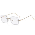 Rimless Prescription Glasses Dazzle Dazzling Anti-Blue Plano Xu Yan Style Fashionable Retro Glasses Frame Prescription Sunglasses