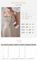 Vietnamese Style Floral Pleated Camisole Short Dress, Petite 9859