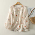 Women's Summer Luxury Comfortable Plus Size Floral Sun-Protection Lightweight Shirt 2 - As Pictured