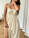 Backless Camisole Loungewear Long Dress, 2-Way Wear