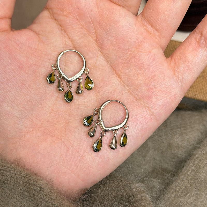 Bohemian Glass Teardrop Clip-On Earrings - view 4