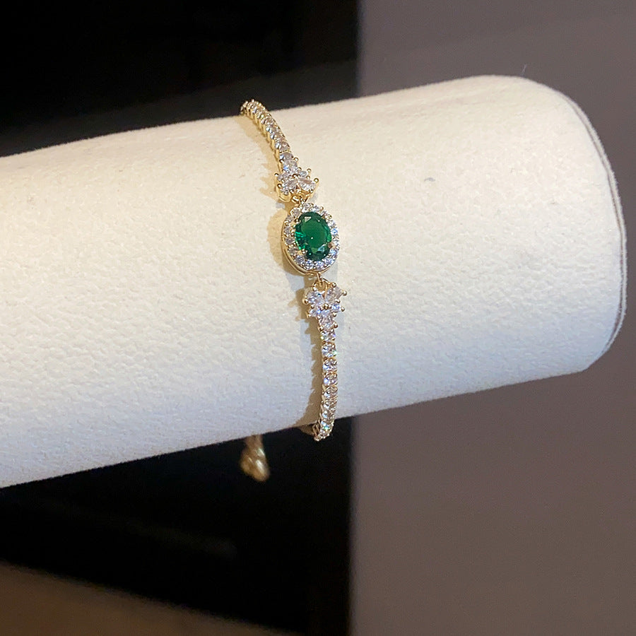 French Oval Zircon Link Bracelet - view 7