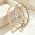 Overseas Pro Supply Niche Light Luxury Cubic Zirconia Bangle Premium Versatile Bracelet Fashionable Trendy Elegant Design Hand Jewelry