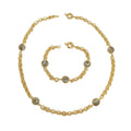 Turkey Breeze Classic Evil Eye Double-Layer Band Mutual Clasp Chain Fit Retro Exotic Necklace Bracelet Set Women Set
