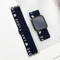 New Fits Apple Watch iWatch Wrist Strap Woven Nylon Adjustable Day Lettering Clasp Apple Band
