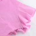 Summer Vacation Cotton Ruffle Camisole + Shorts 2-Piece Set