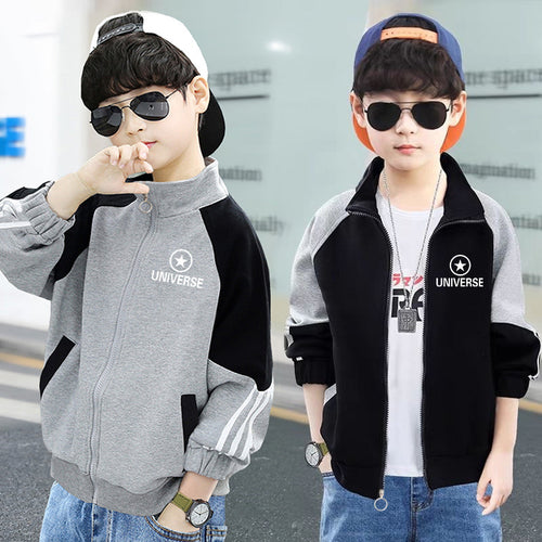 Boys' Zip-Up Cardigan Hoodie Jacket