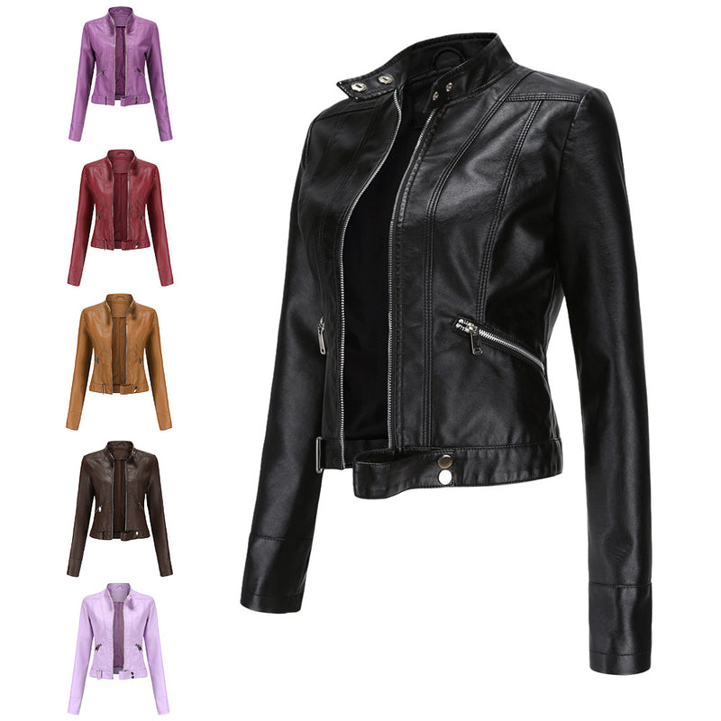 Women's Fall Stand Collar Lightweight Cropped Jacket 2026 | Trendy Jacket - Black