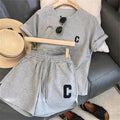 网红跨境批发女装2026夏季新款学生宽松运动短裤休闲两件套装女
