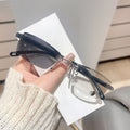 New Photochromic Rimless Beveled Unisex Reading Glasses Ultra-Light Anti-Blue Elderly Glasses Street Vendor Stall Glasses
