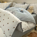 A100% cottonJacquardembroidery4-piece set100% cottoncartoonflat sheetfitted sheetall-season