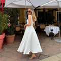 A588DS Square Collar Sleeveless Camisole Long Dress