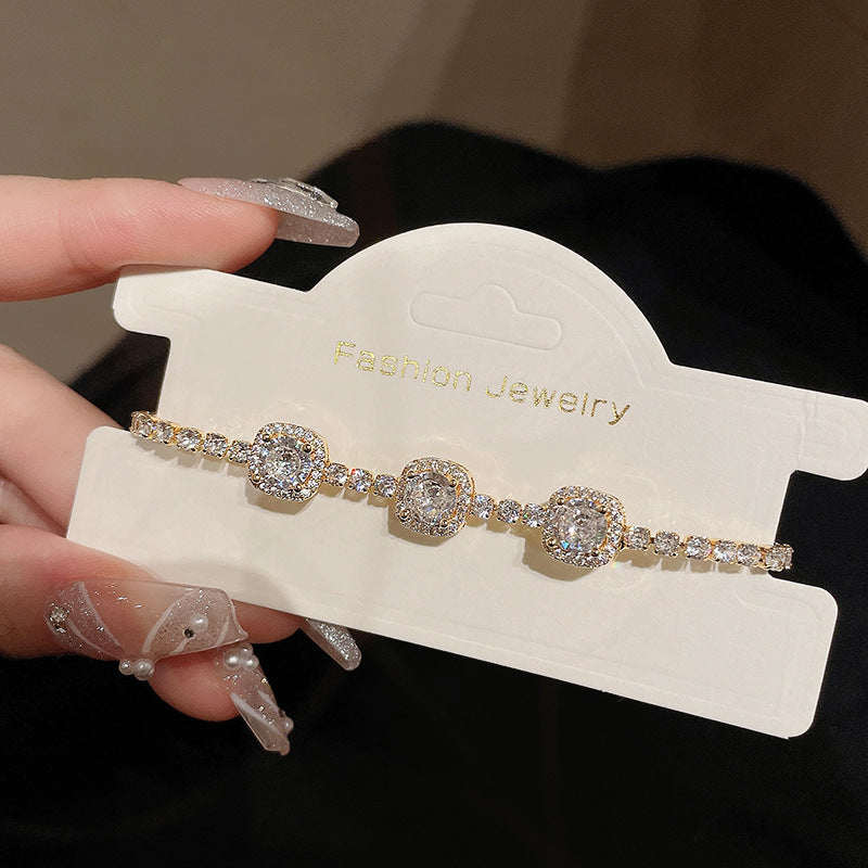 Stainless Steel Geometric Flower Link Bracelet - view 10