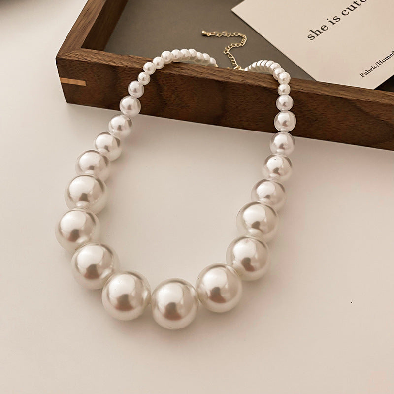 French Zircon Teardrop Pearl Necklace - view 12