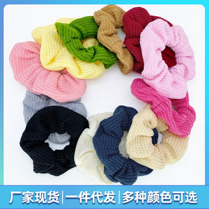 12 Piece One Set Fall/Winter New Candy Fruit Color Yarn Knit Soft Large Cord Hair Tie Solid Sweet Head Jewelry Hair Tie