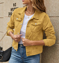 Women's Fashion Lapel Collar Cropped Neckline Jacket 2026 | Trendy Jacket - Black