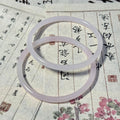 新中式玻璃仿玉冰透叮当镯圆条粗款闺蜜小众古风气质百搭粗款手镯