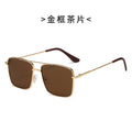 2022 New Metal Square Retro Western Ocean Lens Sunglasses Street Snap UV-Protection Glasses Wholesale