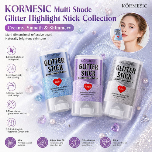 跨境KORMESIC亮片高光棒highlighter stick彩妆提亮外贸厂家批发