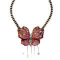 Vintage Accessory vintage Western Heavy-Duty Statement BJ Butterfly Necklace Rhinestone Choker Clavicle Chain Wholesale